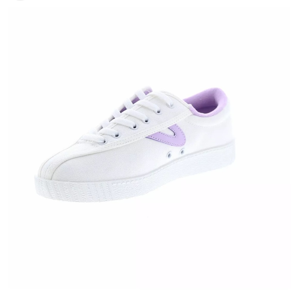 White & Purple Tretorn Sneakers